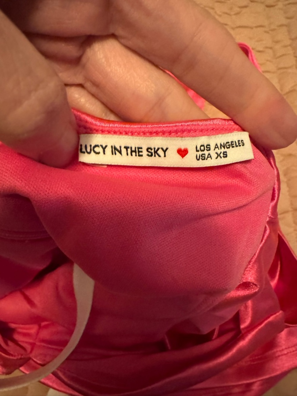 Lucy in the Sky Halter Cutout Bodycon Dress in Bright Pink XS NWT - Picture 3 of 3